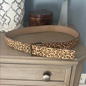 CAbi Leopard Print Belt - Brown and Tan